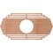 Ekena Millwork Chrysler Wood Fretwork Pierced Ceiling Medallion, Cherry, 24"W x 12"H x 6 1/4"ID x 3/8"T CMWP24X12X0375CSCH - alternate 5